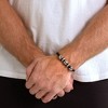 West Coast Jewelry Men's Steel Beads Braided Black Leather Bracelet - 8.25" - 2 of 4