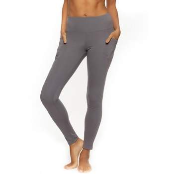 Felina Women's Sueded Athletic Leggings, Slimming Waistband (quicksilver,  Small) : Target