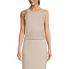 Lands' End Women's Gassed Cotton Pointelle Halter Top Sweater Set Top - 4 of 4