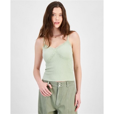 Hippie Rose Womens Lace Trim Tank Top