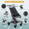 必填Lightweight Stroller for Airplane, Compact Strollers for Travel, Foldable Toddler Pushchair with Carry Bag, Storage Basket, Adjustable Awning - 4 of 4