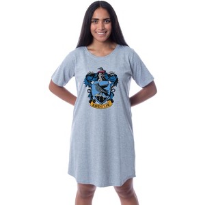 Harry Potter Womens' Hogwarts All Houses Nightgown Sleep Pajama - 1 of 3