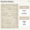 Itopfox Washable Soft Vintage Beige Carpet for Living Room, Bedroom & Dining Room, Non-Slip Stain Resistant Under Table Rug - 3 of 4