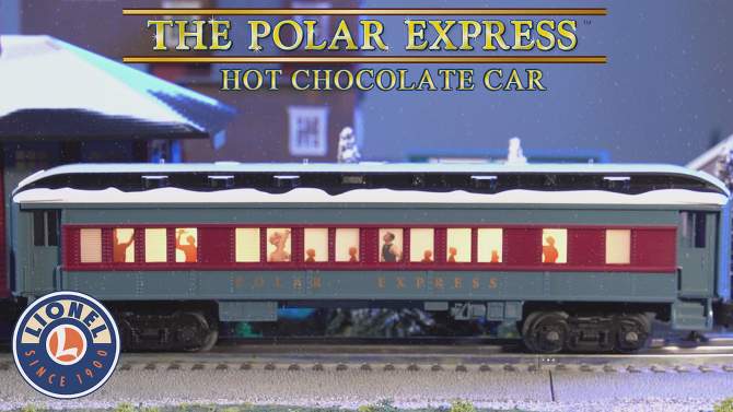 Lionel Trains The Polar Express Hot Chocolate Electric O Gauge Model Holiday Train Car with Interior Illumination and Operating Couplers, 2 of 8, play video