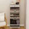 MOEPISY Shoe Storage Cabinet with 1 Drawer, 3 Flip Drawers, Freestanding Shoe Cabinet Organizer with Adjustable Shelf - 4 of 4