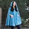 Catalonia Women's Fuzzy Fleece Cardigan, Open Front No Sleeve Shrug, Cozy Hoodie Blanket Shawls Wearable, Valentine’s Day Gift Woman - 2 of 4