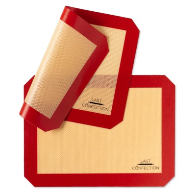Last Confection Red Silicone Non-Stick Baking Mat Set