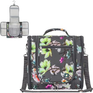 PAVILIA Toiletry Bag Travel Women Men, Hanging Water Resistant Makeup Accessories Cosmetic Organizer Large Essential Kit - 1 of 4
