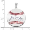 Black Bow Jewelry Sterling Silver Joe Morgan Signature MD Enamel Baseball Pendant - 4 of 4