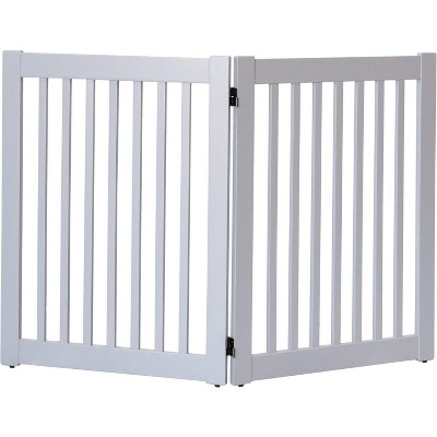 Dynamic Accents Highlander Series Solid Wood Pet Gates are Handcrafted by Amish Craftsman - 32 High - 2 Panel - Pumice Grey