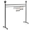 Casafield 3ft Christmas Stocking Holder Stand Display for Home with Hooks, Name Tags, and Chalk Marker -Black - 3 of 4