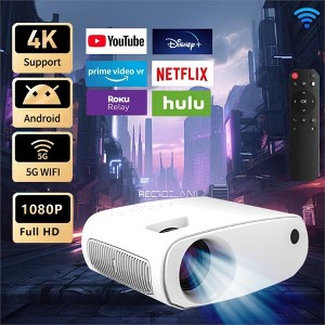Mini Projector 1080P HD, 2024 Upgraded Portable Projector with Tripod ...