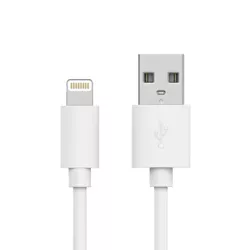Just Wireless 10' TPU Lightning to USB-A Cable - White