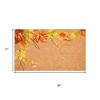 HomeRoots 17" X 29" Brown And Natural Fall Leaves Outdoor Coir Door Mat - 3 of 4