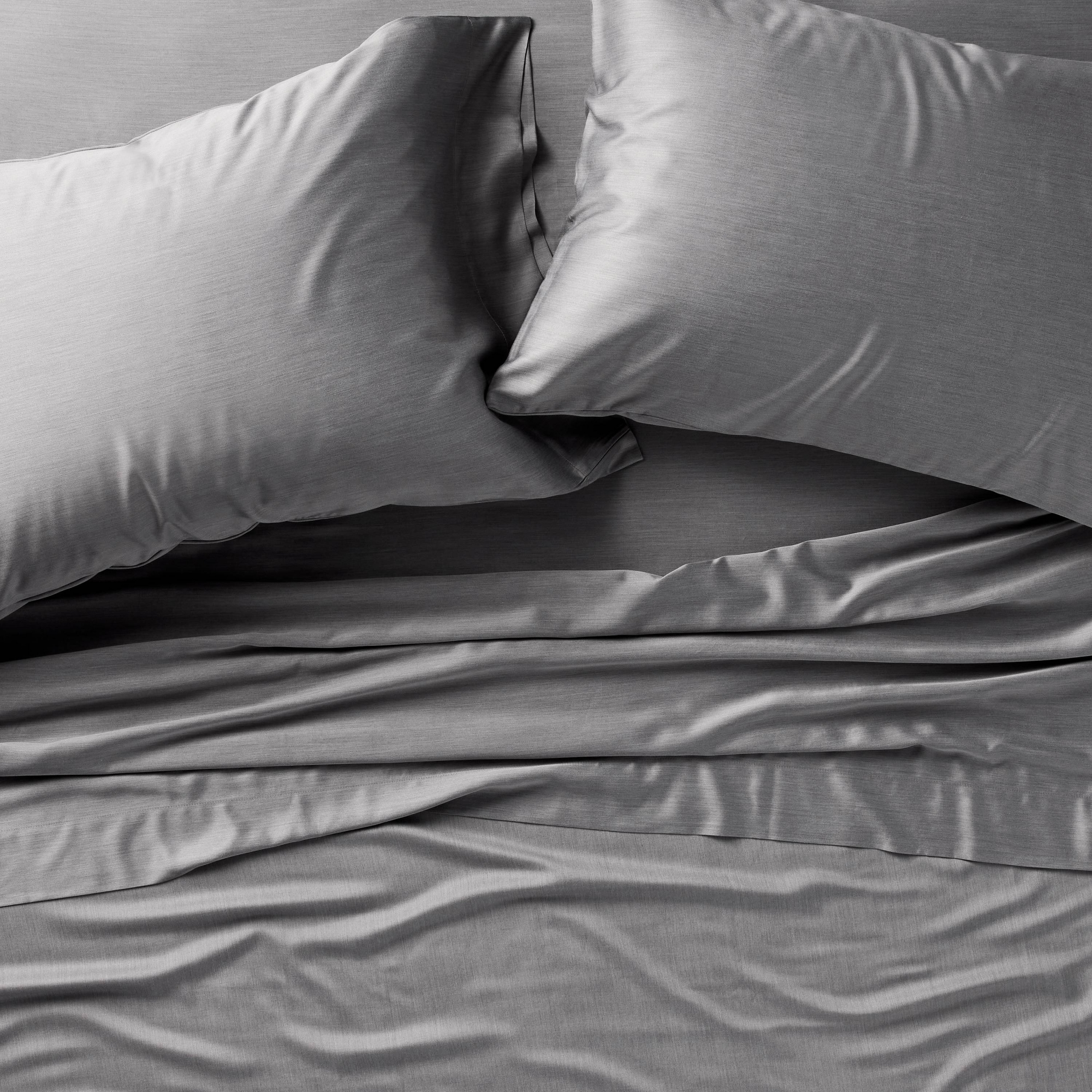 King 400 Thread Count Rayon from Bamboo Sheet Set Dark Gray - Casaluna™