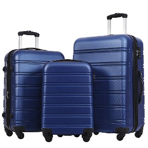 Lyngins 3-Piece Hardside Luggage Set – 20" Carry on Luggage,24" & 28" Expandable Spinner Suitcases with TSA Lock, ABS Lightweight Build, 360° Wheels - 1 of 4