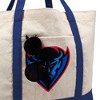 Depaul University Primary Logo Canvas Tote Bag With External Pocket, Reusable Shoulder Bag for Shopping, School, Beach - 2 of 4