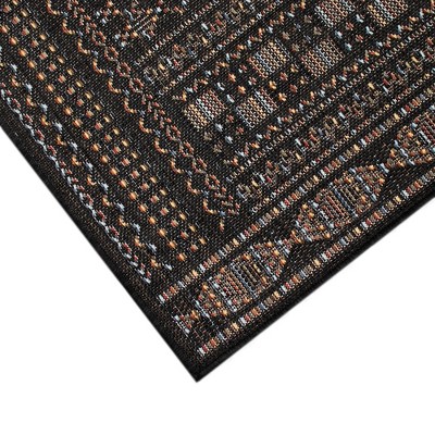 Midnight Rectangular Easy-Care Synthetic Area Rug