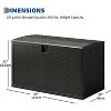 120 Gallon Outdoor Storage Box,Large Resin Deck Box with Hydraulic Air Rod,Weatherproof&Lockable Outdoor Storage Bin for Patio Cushions,Garden Tools - 3 of 4