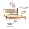 NicBex Queen Size Wood Bed Frame with Headboard,Wood Slat Support,Large Under Bed Storage,1000 Lb Capacity,Brown - 3 of 4