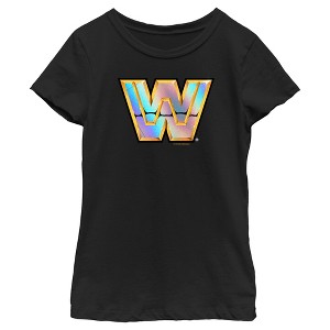 Girl's WWE WrestleMania Gold Shiny Logo T-Shirt - 1 of 4