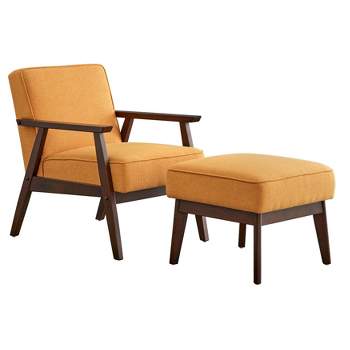 Sonia Chair and Ottoman Yellow - Buylateral