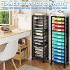 Simple Trending 14 Tier Rolling File Cart, Desk File Organizer with Sliding Trays and Storage Multifunctional Rolling Clutter Cart, Black - 4 of 4