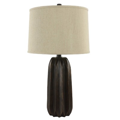 26.5" Acton Resin Table Lamp Brown - Decor Therapy