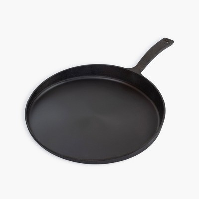 10.5 in. Cast Iron Griddle Pan Round Skillet Pancake Tortilla Pizza  Pre-Seasoned