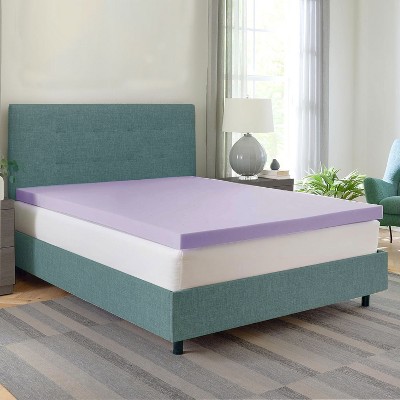 Vipbear 3 Inch Lavender Memory Foam Mattress Topper, Bed Topper for Back Pain Relief High-Density Memory Foam Mattress Pad-Queen/King/Full/Twin Size