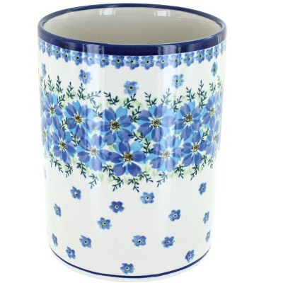 Blue Rose Polish Pottery Kalina Utensil Jar
