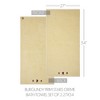 Burgundy Prim Stars Creme Bath Towel Set of 2 27x54  VHC Brands - 4 of 4