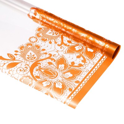 Unique Bargains GlassineWrap Wrapping Paper Butterfly Pattern for Flowers  Baskets Gifts Orange