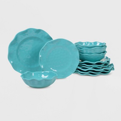 teal plate set