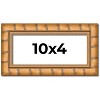 PosterPalooza | 10x4 Modern Bamboo Picture Frame, UV Acrylic, 5 Finishes - 2 of 4