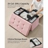 SONGMICS Storage Ottoman Bench Folding Storage Footrest 2 Extra Storage Boxes Hold up to 660 lb - 3 of 4