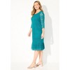 Catherines Women's Plus Size Shirred Lace Flounce Dress - 4 of 4