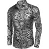 COOFANDY Men's Paisley Shirt Luxury Disco Long Sleeve Button Down Dress Shirts - 4 of 4