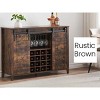 homfan Farmhouse Buffet Cabinet with Sliding Barn Door, Rustic Sideboard, Farmhouse Sideboard with Adjustable Shelf for for Dining Room, Kitchen - 4 of 4