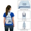 Disney Stitch Character Print Blue 15" CM Convertible crossbody Sling Bag - 4 of 4