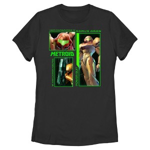 Womens Nintendo Samus Aran Power Suit Collage T Shirt - 1 of 4