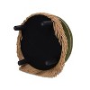 Christopher Knight Home Jonathan 24" Button-Tufted Round Velvet Upholstered Ottoman with Tassel Rope, Green - 4 of 4