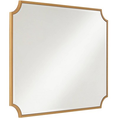 Jacinda Antique Gold Rectangular Beveled Wall Mirror 45"x35"