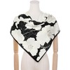 Elerevyo Women's Floral Contrast Color Silk Feeling Satin Square Scarves Bandanas 35.4" X 35.4" - 2 of 4