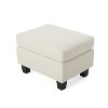 PAGED 24 Inch Ottoman with Storage, Modern Vanity Chair Footrest Ottoman with Wooden Legs, Entryway Bench for Living Room, Bedroom - 2 of 4