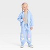 Toddler Girls' Love Hooded Zip-Up Sweatshirt - Cat & Jack™ Blue - 4 of 4