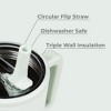 HydroJug Traveler - Water Bottle with Handle & Flip Straw - Leak Resistant Tumbler, Insulated, Stainless Steel & Rubber Base - 3 of 4