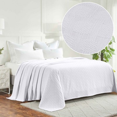 Basketweave Cotton Blanket by Blue Nile Mills