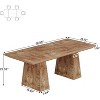 Tribesigns Dining Table for 4-6, 63"Modern Kitchen Table with Sturdy Tapered Wood Legs, for Dining Room, Kitchen, Living Room - 2 of 4