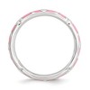 Black Bow Jewelry 2.5mm Sterling Silver Stackable Expressions Pink Enamel Heart Band - image 2 of 4